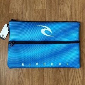 ❤️ Rip Curl Neoprene Bag in Fiji Blue Surf Print NWT
